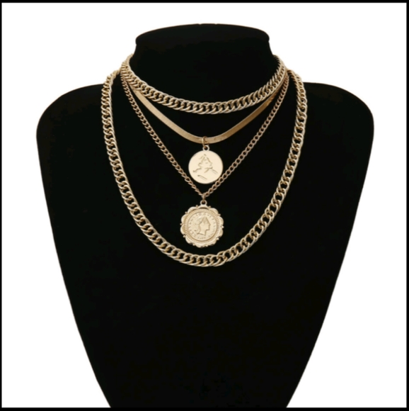 PUNK MIAMI CUBAN CHOKER BIG COIN NECKLACE - Picture 6 of 6